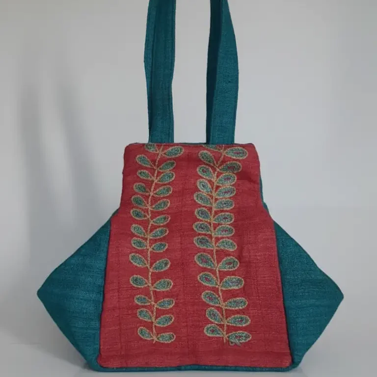 Pink Blue TG Silk Ari Work Handbag